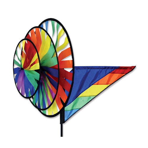 Colorful triple spinner featuring rainbow colors
