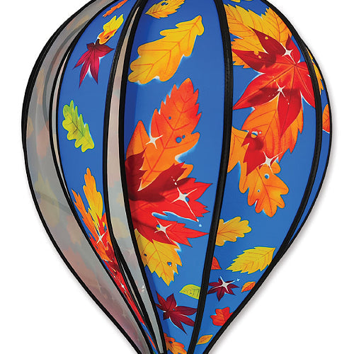 Fall Leaves hot air balloon spinner detail showing red orange and gold leaves