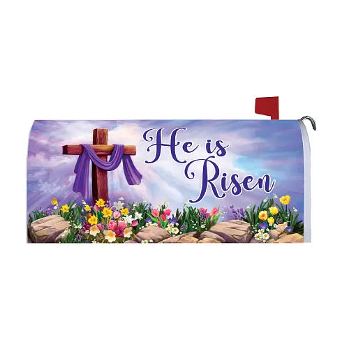 CROSS AND FLOWERS Large, Magnetic Spiritual Easter Mailbox Cover