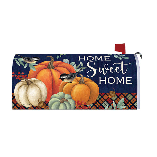Pumpkin Home oversized magnetic mailbox cover, fall Home Sweet Home design