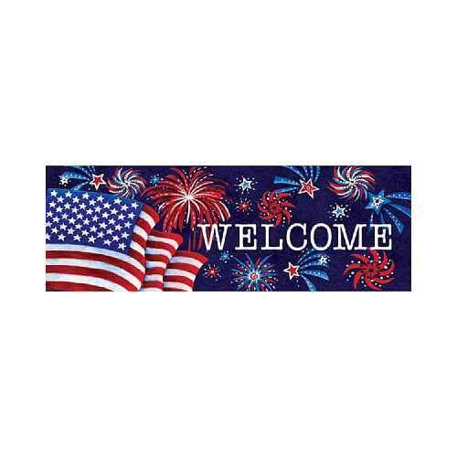 FIREWORKS AND FLAG Signature Sign™ Custom Decor