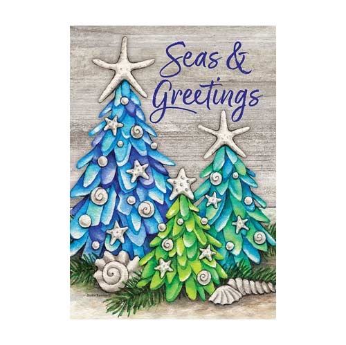 4980FM_Sea-Glass-Trees-garden-size-Christmas-flag-12-x-18