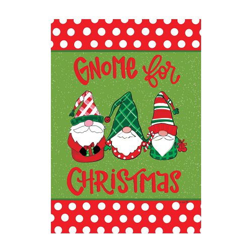 5244FM_Gnome-For-Christmas-garden-size-Christmas-flag-12-x-18