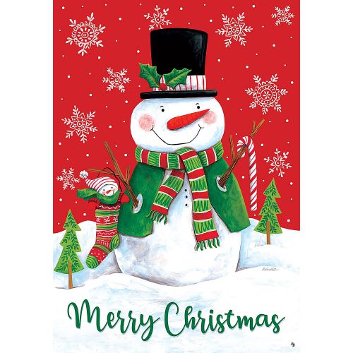 5261FL_Red-and-Green-Snowman-standard-size-CHristmas-decorative-flag