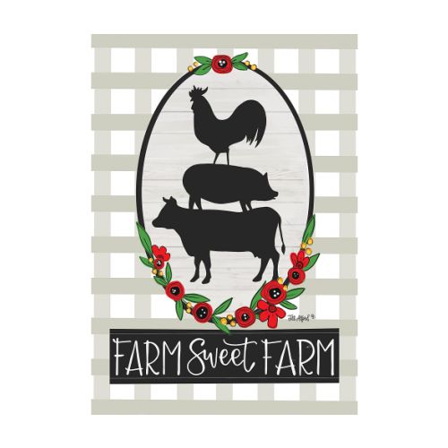 5351FM_Farm-Sweet-Farm-garden-size-farm-flag-12-x-18-featuring-cow-pig-rooster