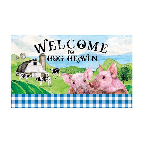 5352M_Hog-Heaven-Welcome-To-Hog-Heaven-farm-doormat-30-x-18-pigs-cows-barn