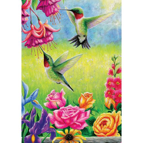5359FL_Hummingbirds-Flutter-standard-size-spring-flag-28-x-40