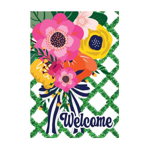 5392FM_Floral-Lattice-garden-size-welcome-welcome-flag-12-x-18
