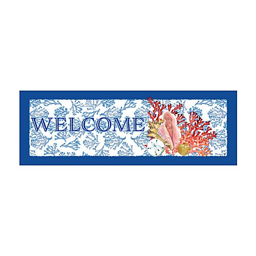 5393SS_Conch-and-Coral-Signature-Sign-sea-welcome-PVC-Yard-Sign-15-x-5