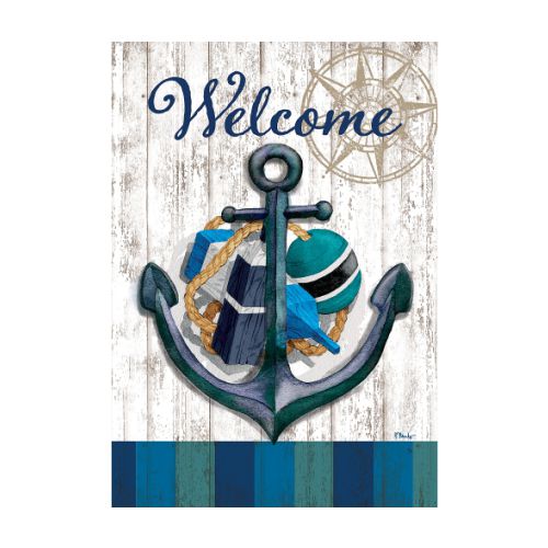 5395FM_Anchor-Bouys-garden-size-nautical-welcome-flag-12-x-18