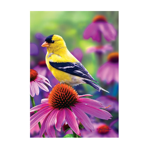 GOLDFINCH GLORY Garden Size Flag - 12" x 18" Custom Decor