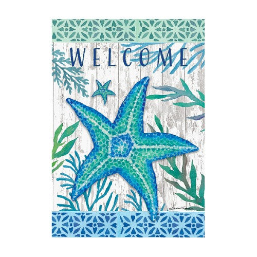 5618FM_Teal-Starfish-garden-size-undersea-flag-12-x-12