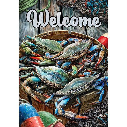 CRAB BASKET Standard Size, Shore Flag - 28" x 40" - Wind Sensations