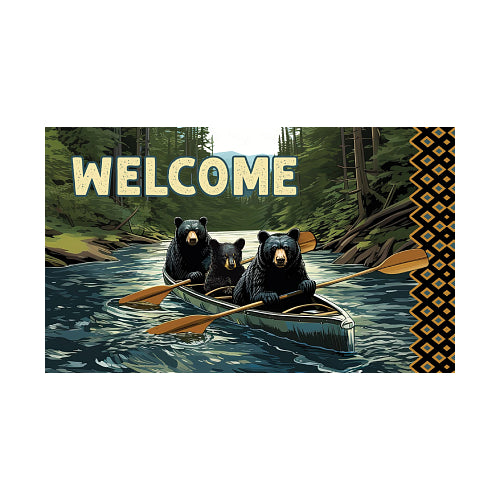 BEAR CANOE Indoor/Outdoor Wildlife Welcome Doormat - Wind Sensations