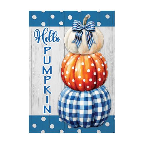 5710FM_Gingham-Pumpkin-Stack-garden-size-fall-flag-12-x-18