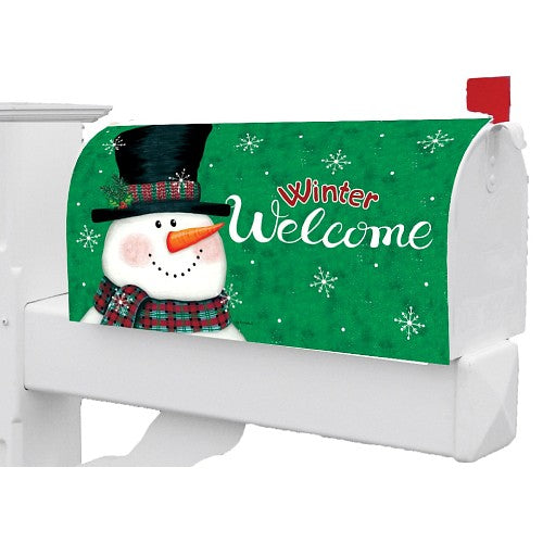 5791_Snowman-0n-Green-oversized-winter-welcome-mailbox-cover
