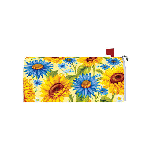 SUNFLOWERS AND DAISIES Magnetic, Floral Mailbox Cover Custom Decor