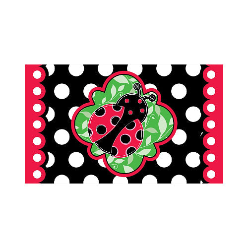 SPOTTED LADYBUG Indoor/Outdoor Doormat from Custom Decor