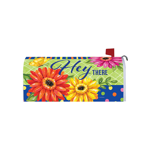 BOLD GERBERAS Magnetic, Floral Mailbox Cover from Custom Decor