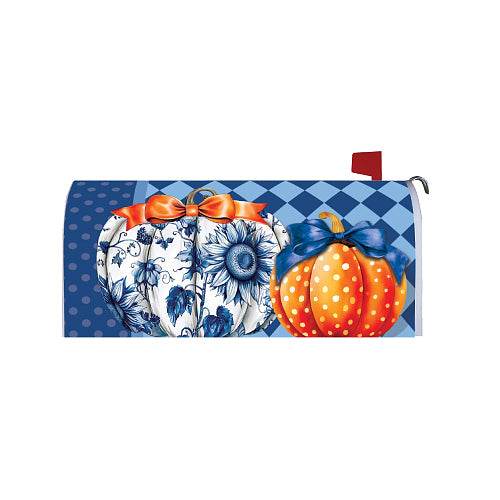 CHINOISERIE PUMPKINS TRIO Fall Mailbox Cover Custom Decor