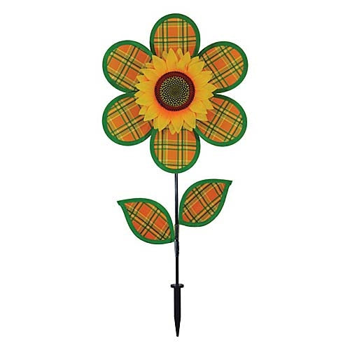 2659_Plaid-Sunflower-spinner-with-leaves-12inch