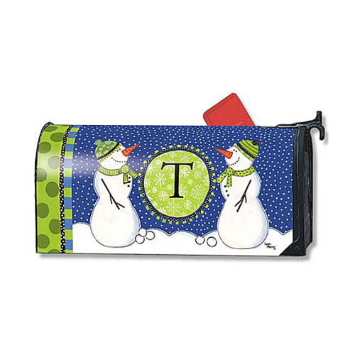 01269T_Winter-Frolic-Monogram-T-magnetic-mailbox-cover