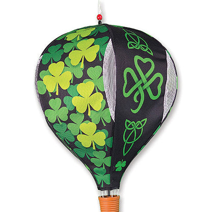 Celtic Shamrocks - Celtic knot shamrock detail on hot air balloon wind spinner