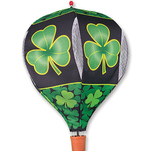Shamrocks pop-up hot air balloon wind spinner, 19 inch, for garden and patio