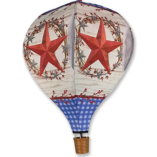 Barn Star pop-up hot air balloon wind spinner, 19 inch, for garden and patio