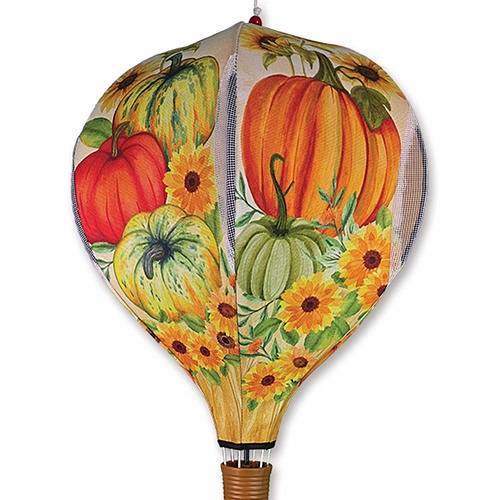 FALL PUMPKIN 19" Pop Up Hot Air Balloon Spinner with Twister Tail Premier