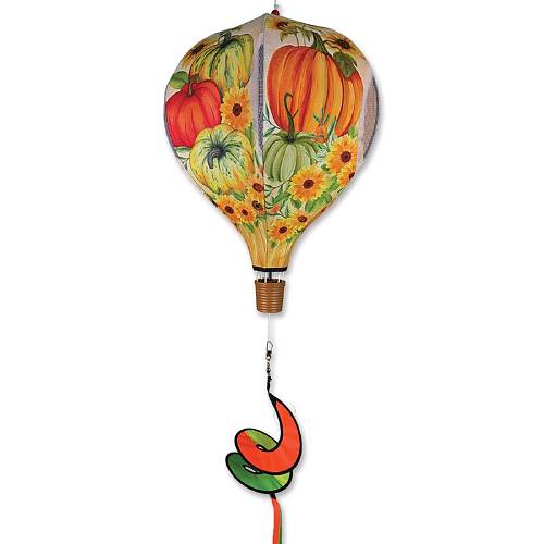 FALL PUMPKIN 19" Pop Up Hot Air Balloon Spinner with Twister Tail Premier