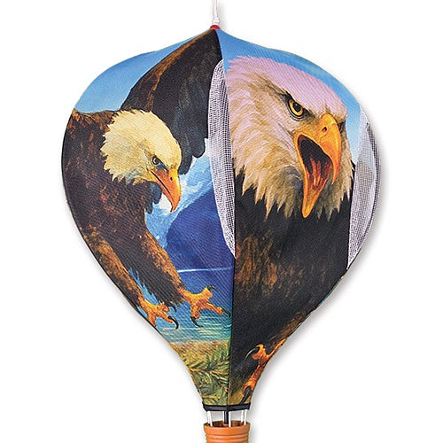 Detail of the Bald Eagle hot air balloon with several eagle images