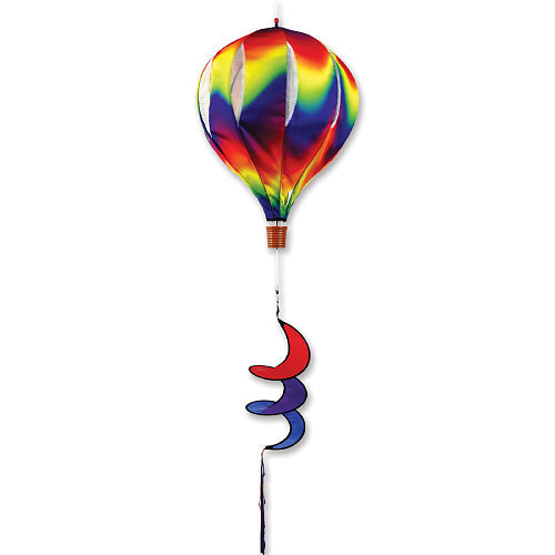 Wavy Gradient - rainbow wave pattern hot air balloon wind spinner for garden decor