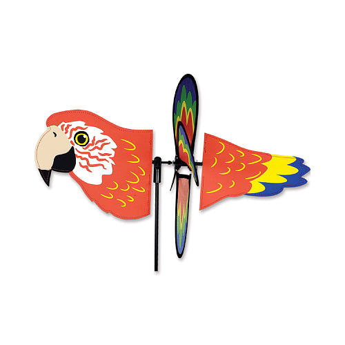 Colorful parrot-shaped wind spinner
