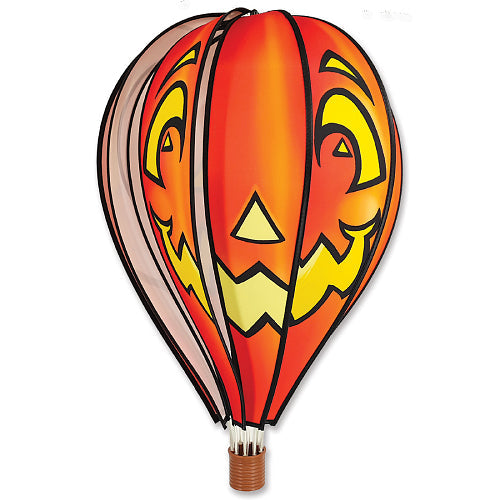 Jack O Lantern orange pumpkin 22 inch hot air balloon spinner for Halloween yard decor