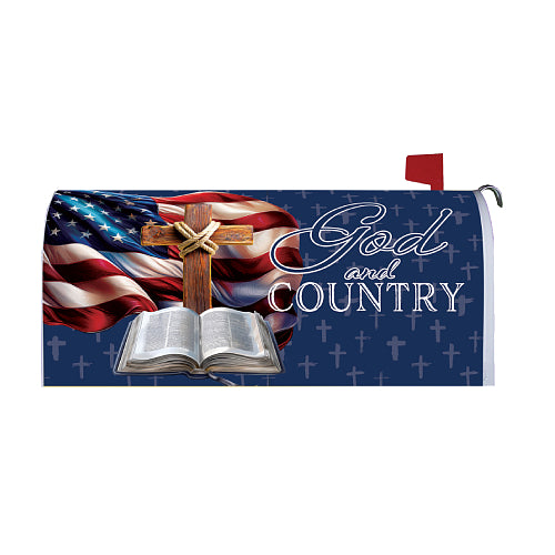 GOD AND COUNTRY Oversized, Spiritual, Patriotic Mailbox Cover