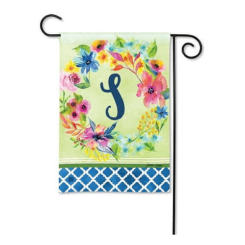 31747S_Fresh-and-Pretty-Floral-monogram-S-garden-flag-12-x-18