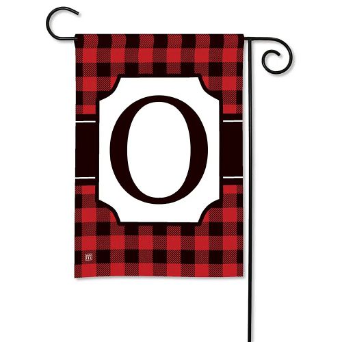 31966O_Buffalo-Check-monogram-O-garden-flag-12-x-18