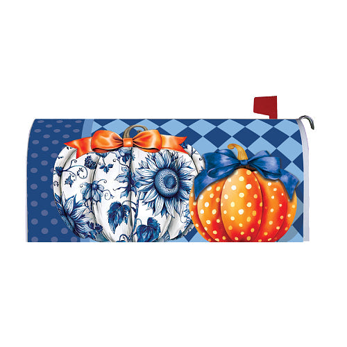 CHINOISERIE PUMPKINS TRIO Oversized Fall Mailbox Cover Custom Decor