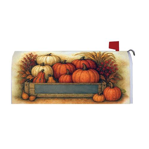 RUSTIC PUMPKINS Oversized Fall Mailbox Cover Custom Decor