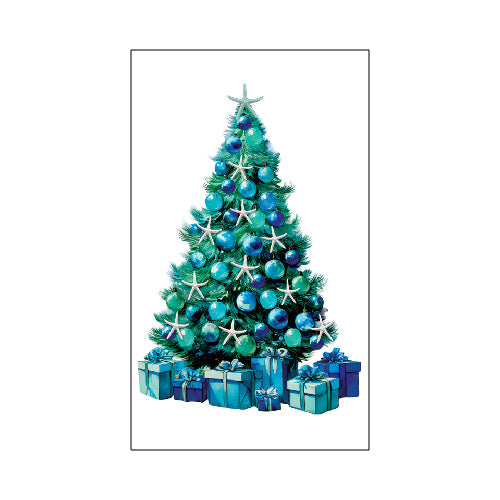BEACH TREE Signature Sign™ Icon Christmas Tile - 3" x 5" Custom Decor