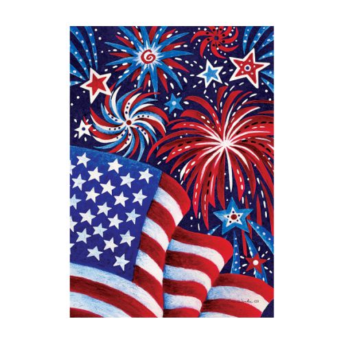 3986FM_Fireworks-And-Flags-garden-size-patriotic-flag-12-x-18