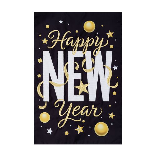 Custom Decor_Happy New Year garden flag_5012FM