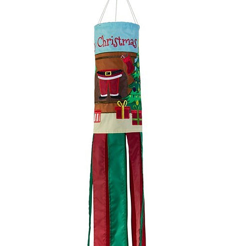 MERRY CHRISTMAS Holiday Windsock - 40" In The Breeze