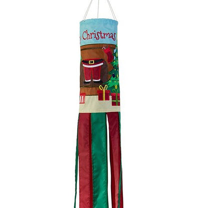 MERRY CHRISTMAS Holiday Windsock - 40" In The Breeze