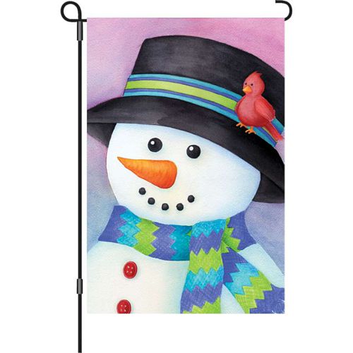 51078_Friendly-Snowman-garden-size-winter-flag-12-x-18