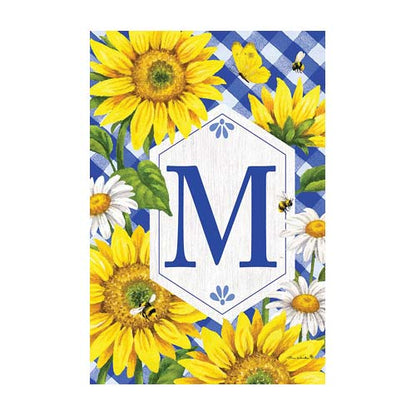 5117FM_Sunflowers-and-Daisies-monogram-M-garden-flag-12-x-18