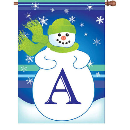 WINTER MONOGRAM Standard Size Flags - 28" x 40" Premier