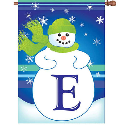 WINTER MONOGRAM Standard Size Flags - 28" x 40" Premier