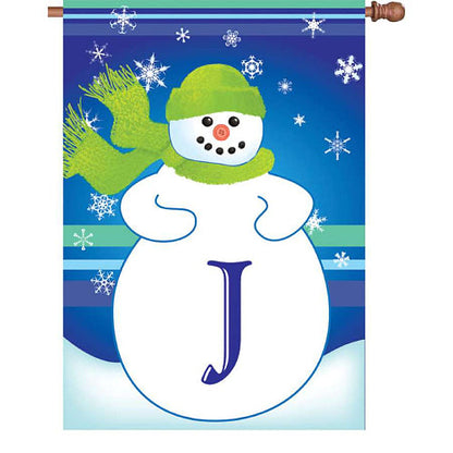 WINTER MONOGRAM Standard Size Flags - 28" x 40" Premier